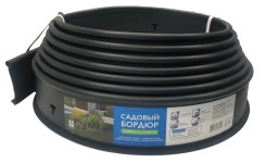 Бордюр пластиковый Gidrolica Country черный 10000x20x100